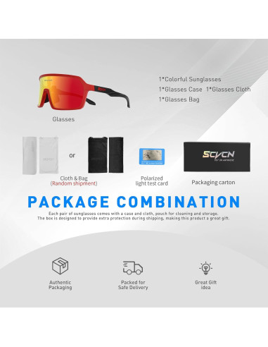 Gafas de Ciclismo Polarizadas SCVCN S61 UV400 Antideslizantes