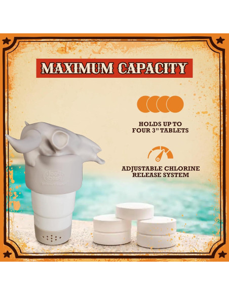 Dispensador de Cloro Flotante Cráneo de Vaca Pool Patch 3"