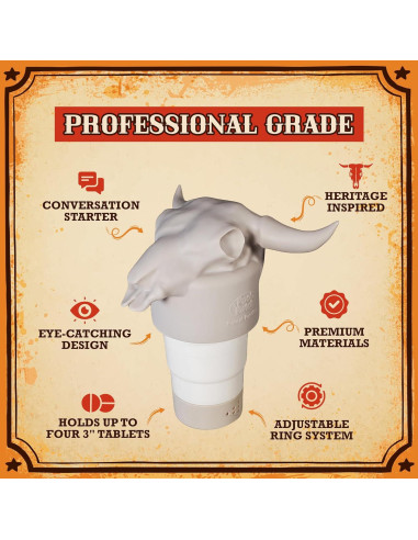 Dispensador de Cloro Flotante Cráneo de Vaca Pool Patch 3"