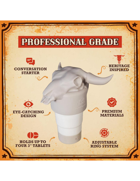 Dispensador de Cloro Flotante Cráneo de Vaca Pool Patch 3"