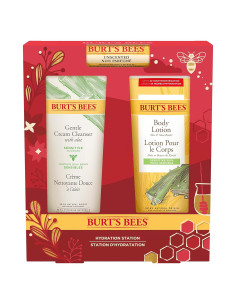Set de Regalo Hidratación Burt's Bees - Balsamo Labial, Limpiador y Loción