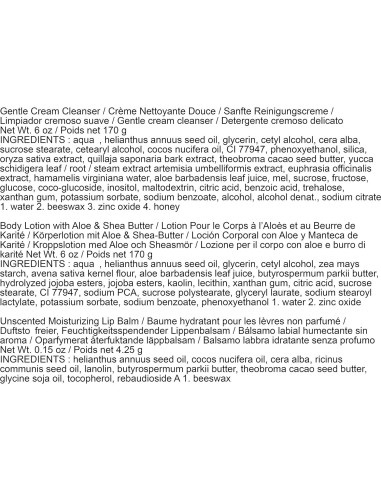 Set de Regalo Hidratación Burt's Bees - Balsamo Labial, Limpiador y Loción