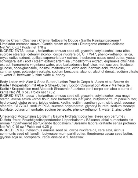 Set de Regalo Hidratación Burt's Bees - Balsamo Labial, Limpiador y Loción