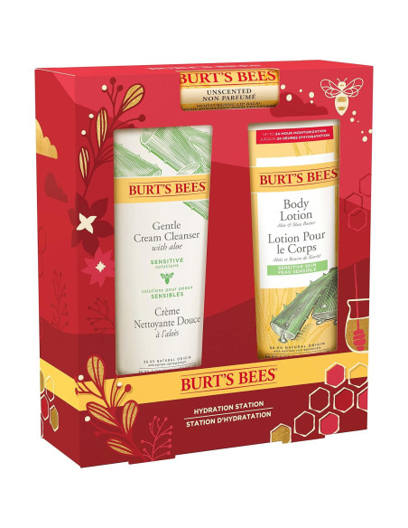 Set de Regalo Hidratación Burt's Bees - Balsamo Labial, Limpiador y Loción