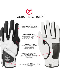 Guantes de Golf Sintéticos Zero Friction Paquete de 6 2
