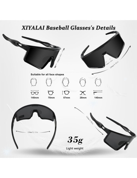 Gafas de Ciclismo Xiyalai XQ550D UV400 para Adultos