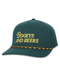 Gorra de Golf Divertida Bogeys y Cervezas Verde - Ajustable