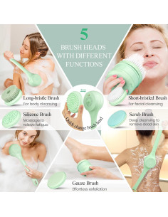 Cepillo Corporal Eléctrico Suteng 5 en 1 Impermeable IPX7 2