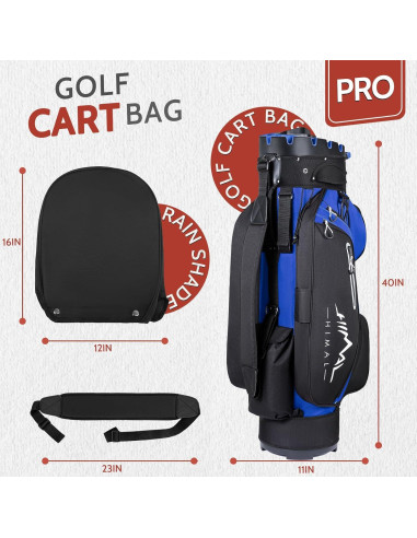 Bolsa de Golf para Carro UNIHIMAL PRO 14 Divisores Azul
