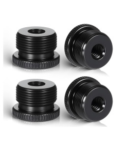 Juego de 4 adaptadores de micrófono Thinp 1/4 hembra a 5/8 macho