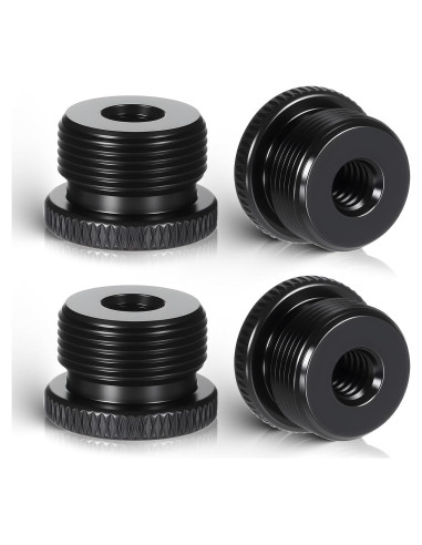 Juego de 4 adaptadores de micrófono Thinp 1/4 hembra a 5/8 macho