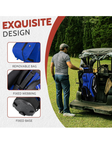 Bolsa de Golf para Carro UNIHIMAL PRO 14 Divisores Azul