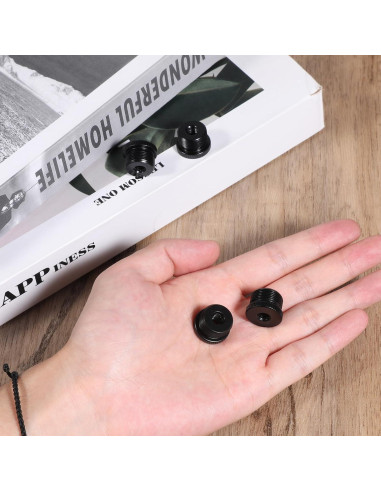 Juego de 4 adaptadores de micrófono Thinp 1/4 hembra a 5/8 macho