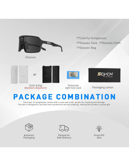 Gafas de Ciclismo Polarizadas SCVCN S61 UV400 Antideslizantes