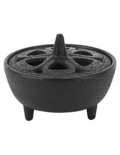 Quemador de Incienso de Hierro Fundido Grcfumo 8.5cm Negro