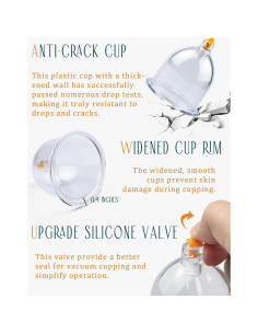 Juego de Ventosas de 12 Tazas DEFUNX para Masaje y Terapia 2