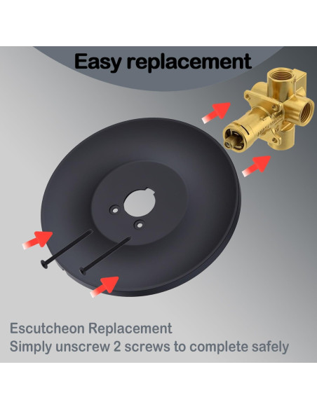 Placa de Escutcheon LooXen 66 para Grifos de Ducha Moen Chateau