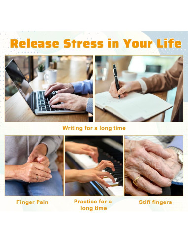 24 Anillos de Acupresión Coloridos LXUEJIE para Masaje de Dedos