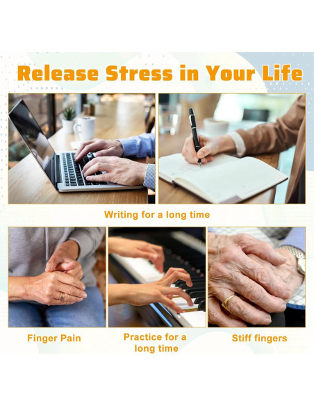 24 Anillos de Acupresión Coloridos LXUEJIE para Masaje de Dedos