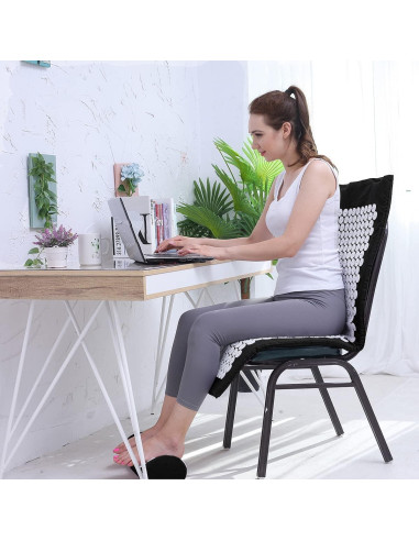 Juego de Esteras y Almohadas de Acupresión XiaoMaGe - Alivio Dolor Cuello y Espalda