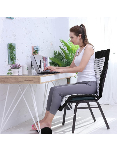 Juego de Esteras y Almohadas de Acupresión XiaoMaGe - Alivio Dolor Cuello y Espalda