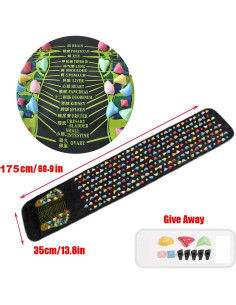 Alfombrilla de Masaje para Pies Anglemoon 175x35 cm Antideslizante 2