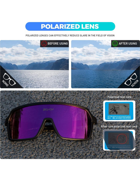 Gafas de Ciclismo Polarizadas SCVCN S61 UV400 Antideslizantes