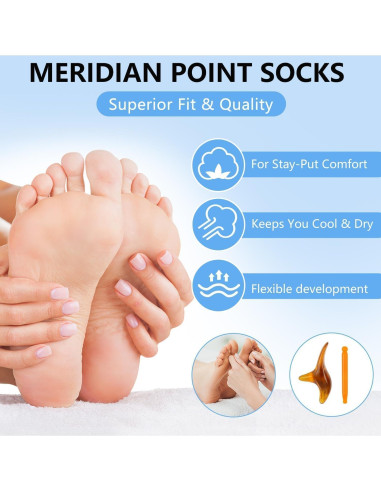 Calcetines de Masaje de Reflexología LinTsing con Herramientas