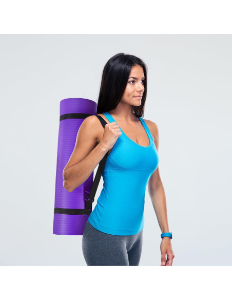 Estera de Yoga Fitvids 180x61cm Antideslizante 1.2cm Gruesa