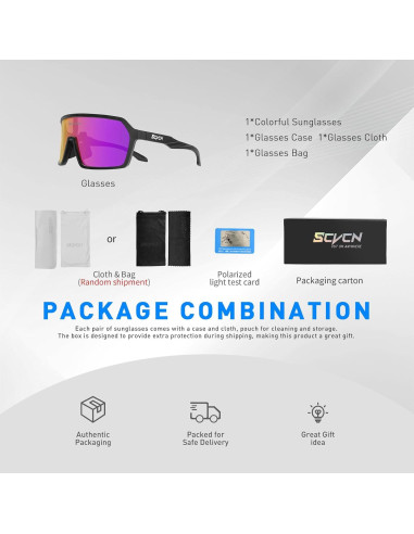 Gafas de Ciclismo Polarizadas SCVCN S61 UV400 Antideslizantes