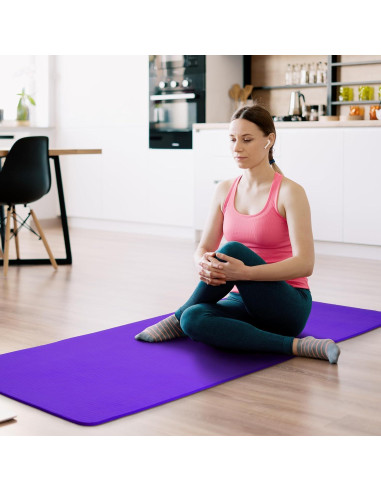 Estera de Yoga Fitvids 180x61cm Antideslizante 1.2cm Gruesa
