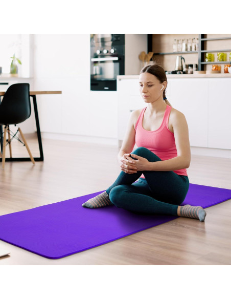 Estera de Yoga Fitvids 180x61cm Antideslizante 1.2cm Gruesa