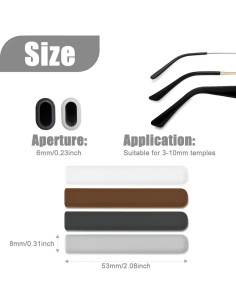 2 Pares Almohadillas Silicona IYOOH Antideslizantes Gafas 2