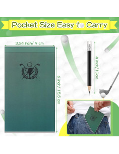 Libro de Puntuaciones de Golf Yexiya Impermeable Verde 2