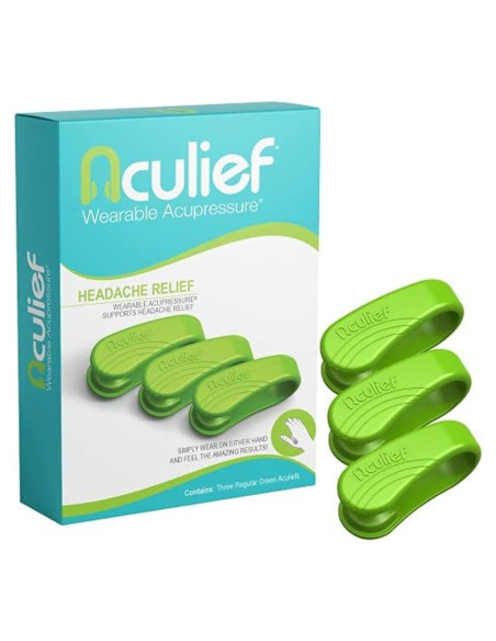Clip de Acupresión Aculief para Mano - Alivio Estrés LI4 Verde