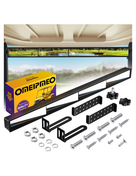 Espejo Retrovisor de 4 Paneles OMEIPMEO para Carro de Golf