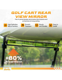 Espejo Retrovisor de 4 Paneles OMEIPMEO para Carro de Golf 2