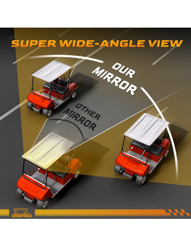 Espejo Retrovisor de 4 Paneles OMEIPMEO para Carro de Golf
