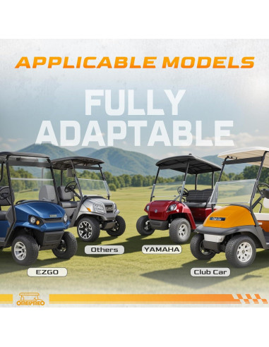 Espejo Retrovisor de 4 Paneles OMEIPMEO para Carro de Golf