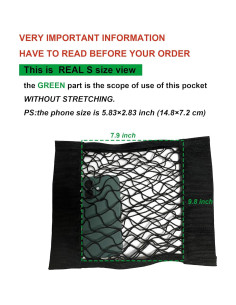 Red de Carga KAKKOII para Almacenamiento de Automóvil S 30x25cm 2