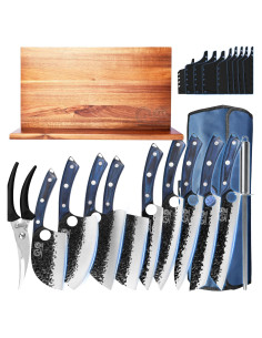 Conjunto de cuchillos de chef XYJ 15 piezas con bloque magnético