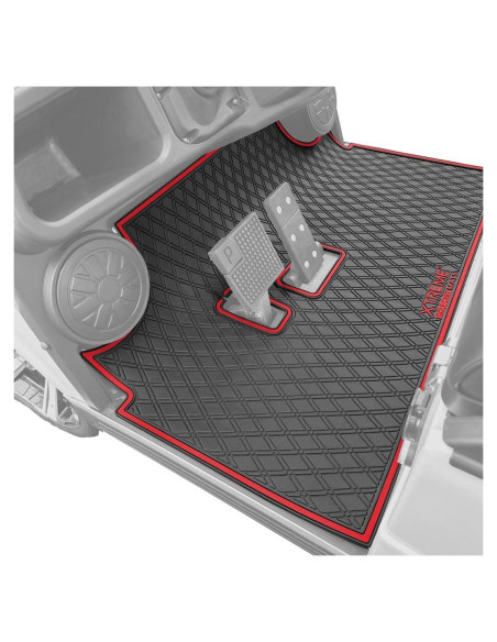 Alfombrilla para Carro de Golf Xtreme Mats EVOL-CLAS Ribete Rojo