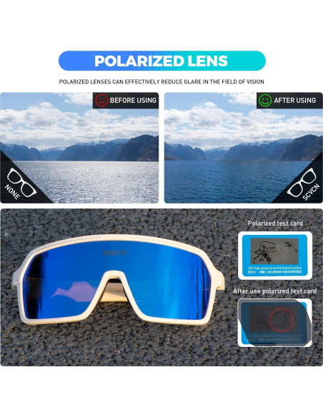 Gafas de Ciclismo Polarizadas SCVCN S61 UV400 Antideslizantes