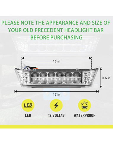 Barra de Faro LED Drive-up para Club Car Precedent 2004+ 12V