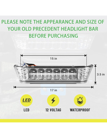 Barra de Faro LED Drive-up para Club Car Precedent 2004+ 12V