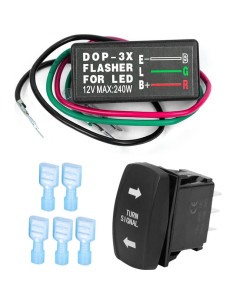 Interruptor de Palanca LED Verde CULMKARI 4Pin IP67 Universal 2