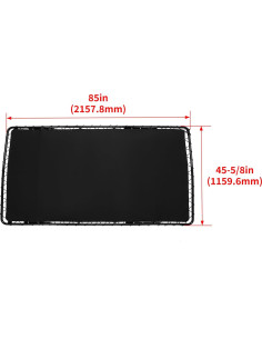 Techo Solar Universal HECASA para Carro de Golf Negro 137 cm 2