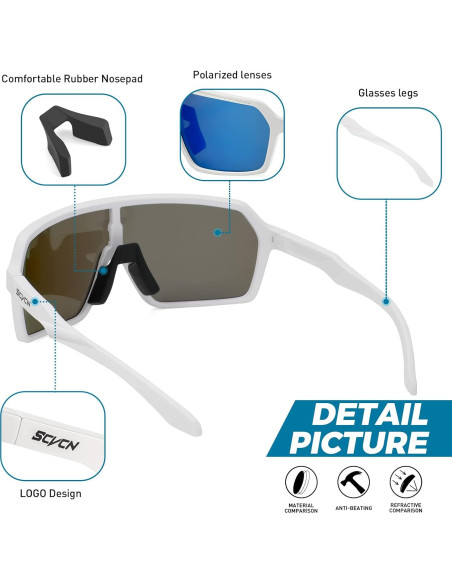 Gafas de Ciclismo Polarizadas SCVCN S61 UV400 Antideslizantes