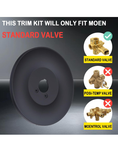 Placa de Escutcheon LooXen 66 para Grifos de Ducha Moen Chateau