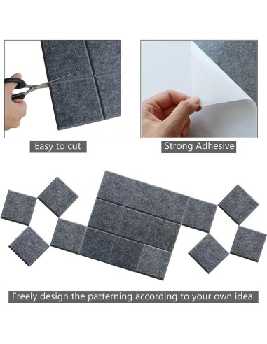 Tableros de Corcho Uoisaiko 30x30 cm - Paquete de 6 con Chinchetas